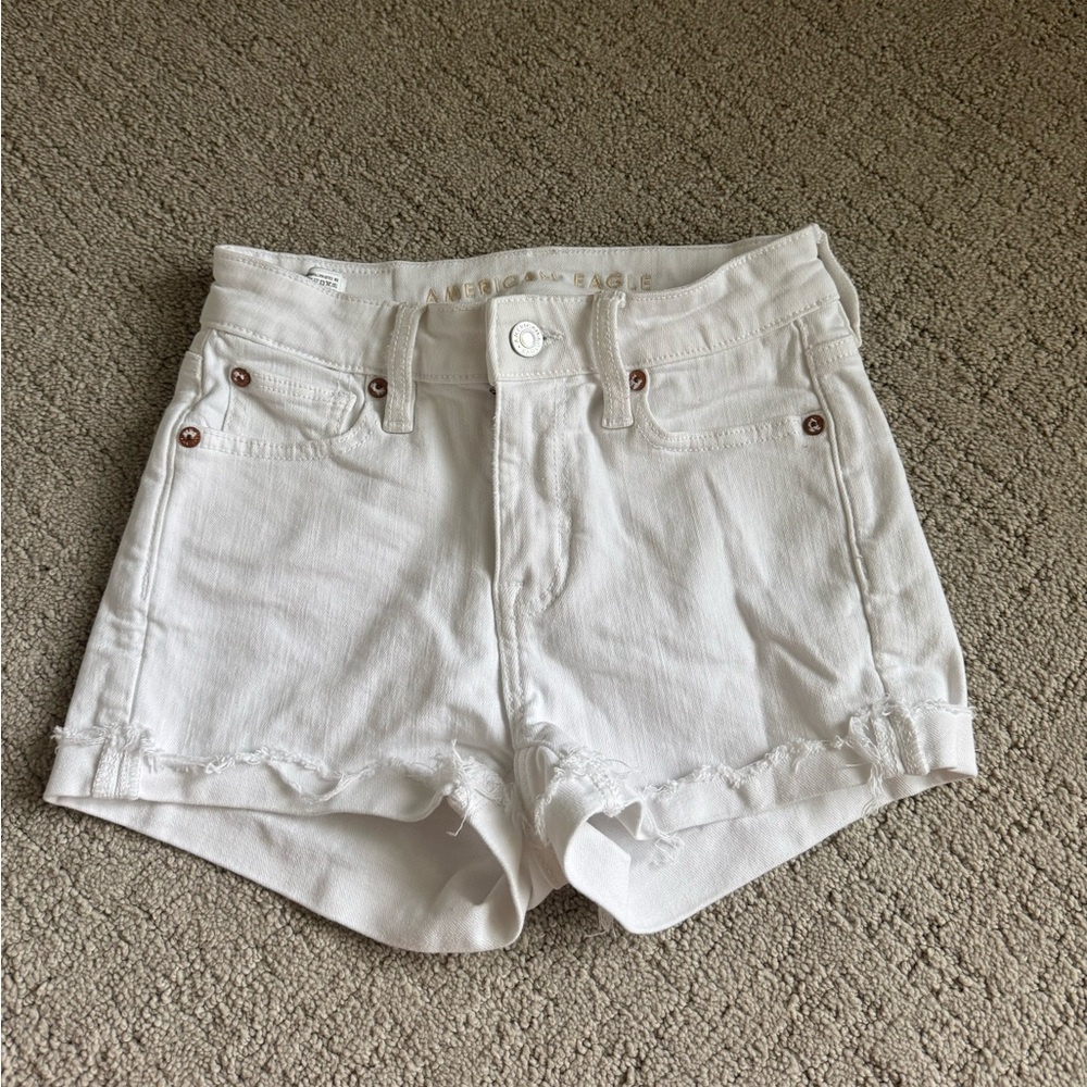 American Eagle White Jean Shorts